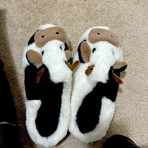 Adorable Cow themed slippers